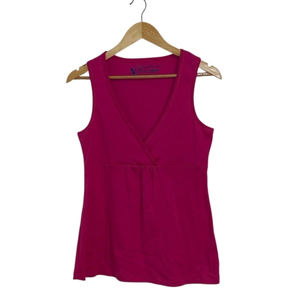 Victoria’s Secret Tee shop, hot pink surplice V-neck tank top, Large